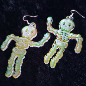 Skeleton Earrings - Holographic