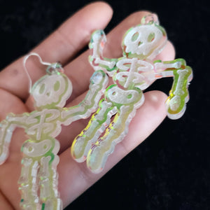 Skeleton Earrings - Holographic