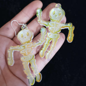 Skeleton Earrings - Holographic