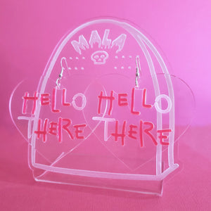 HELL HERE - Catwoman Statement Heart Earrings