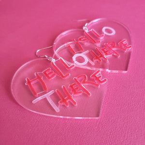 HELL HERE - Catwoman Statement Heart Earrings