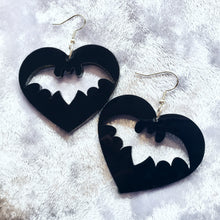 Bat Heart Earrings