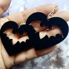 Bat Heart Earrings