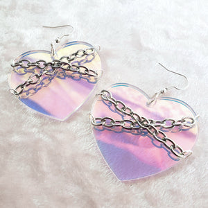 Heart Chain Earrings