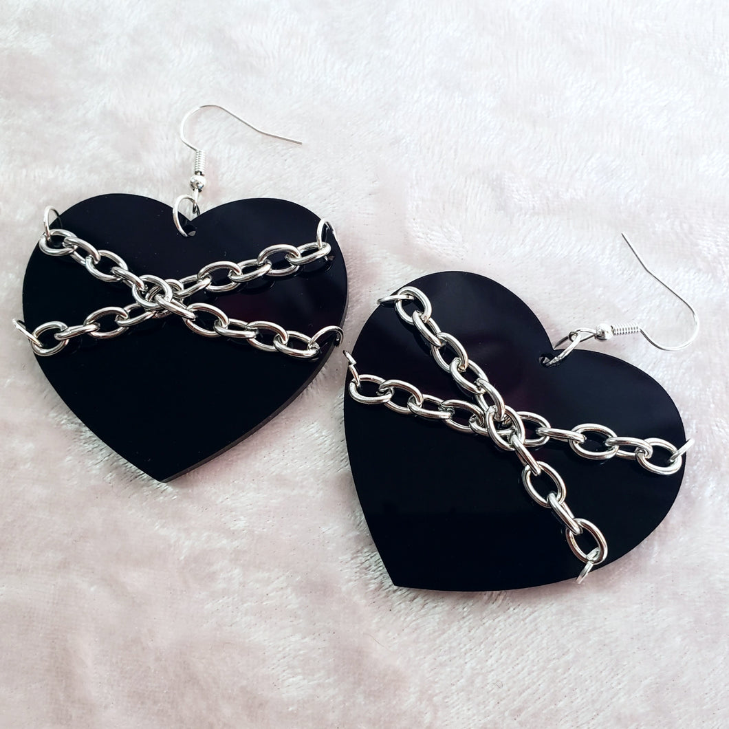 Heart Chain Earrings