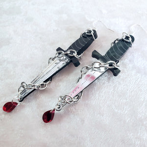 Dagger Chain Earrings