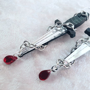 Dagger Chain Earrings