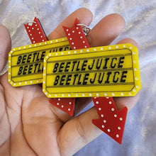 Beetlejuice Sign Acrylic Earrings