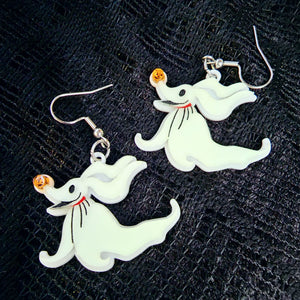 Small Zero Glow in the Dark Earrings - Nightmare Before Christmas