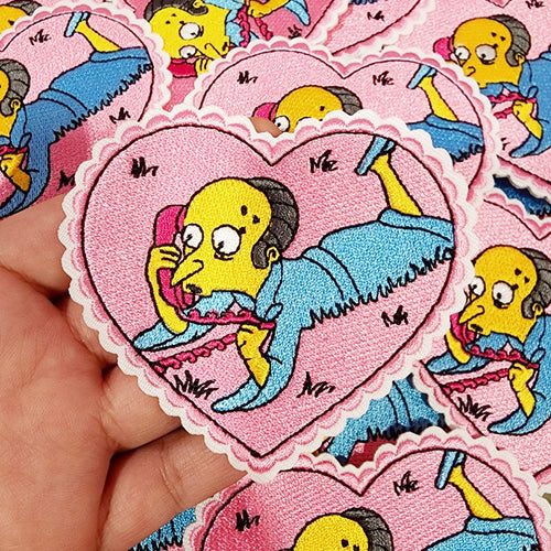 MR. BURNS HEART IRON ON PATCH