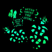 Never Trust the Living Enamel Keychain - glow in the dark