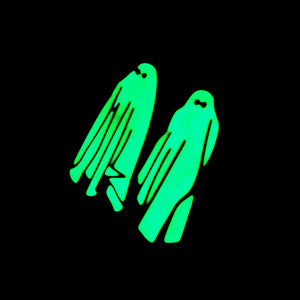 Beetlejuice Ghost Polaroid enamel Pin - Glow in the dark