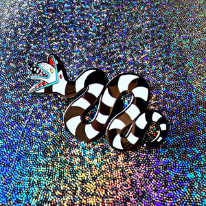 Beetlejuice Sandworm Glow in the dark enamel pin