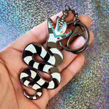 Beetlejuice Sandworm Glow in the dark enamel Keychain